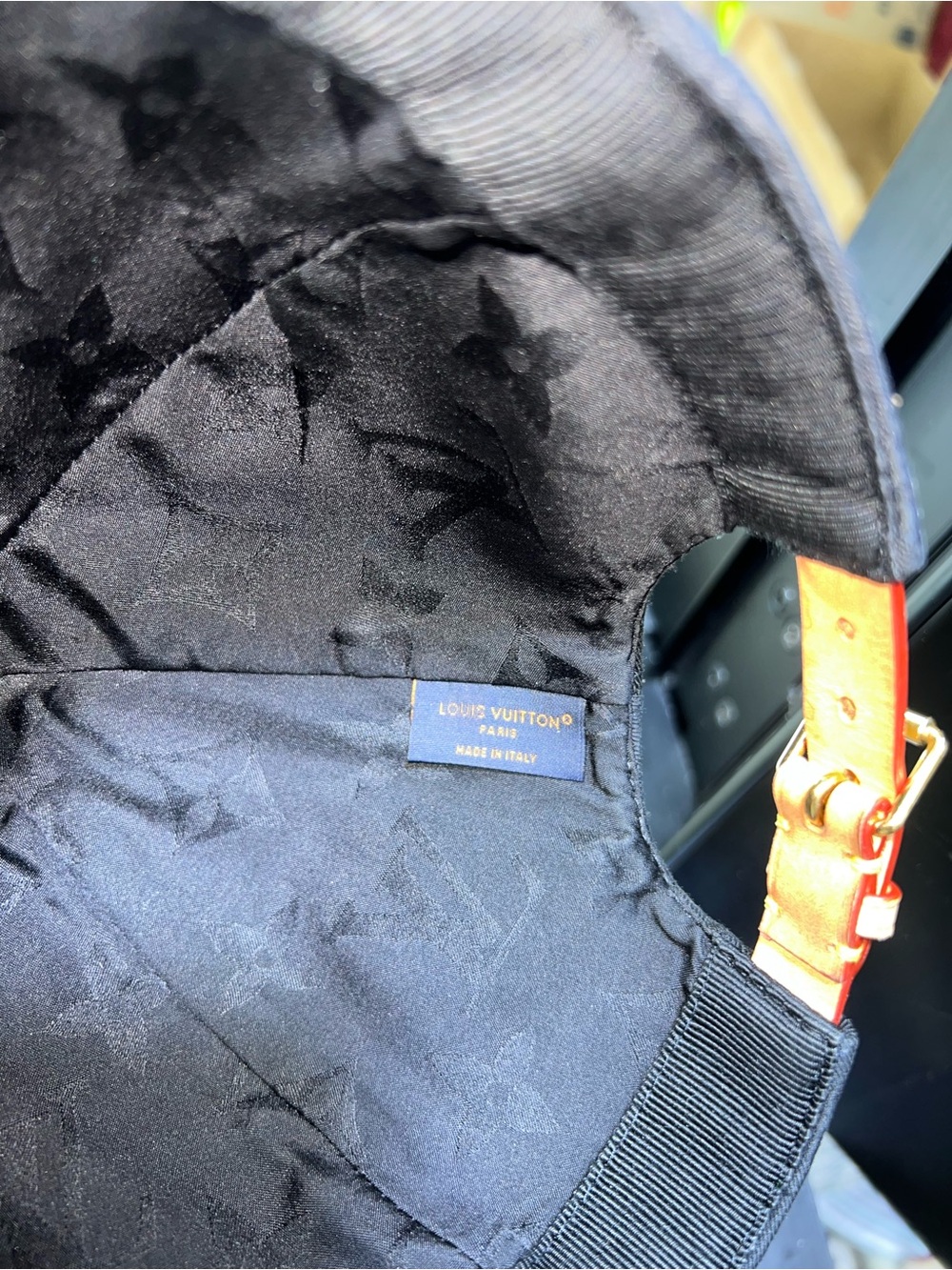 Louis Vuitton Black Monogram Leather-Brim Cap - Picture 7 of 8